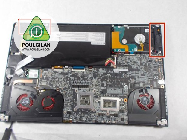 تعویض اسپیکر های MSI GS63VR 7RF Stealth Pro